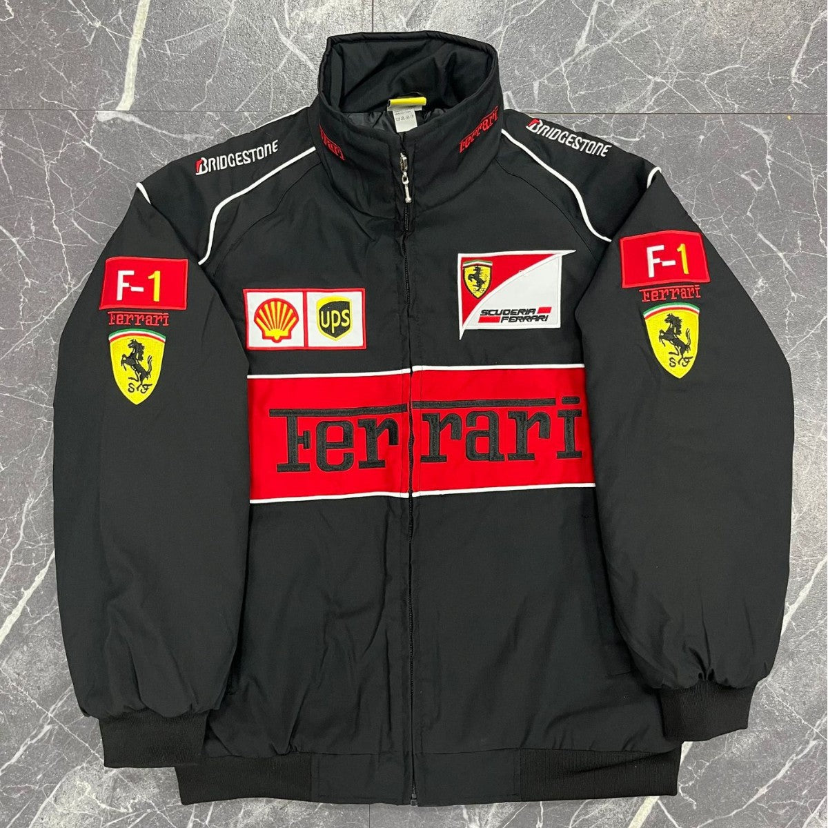 F1 Racing Jacket | Embroidered Vintage Motorcycle Bomber | Cotton Lined