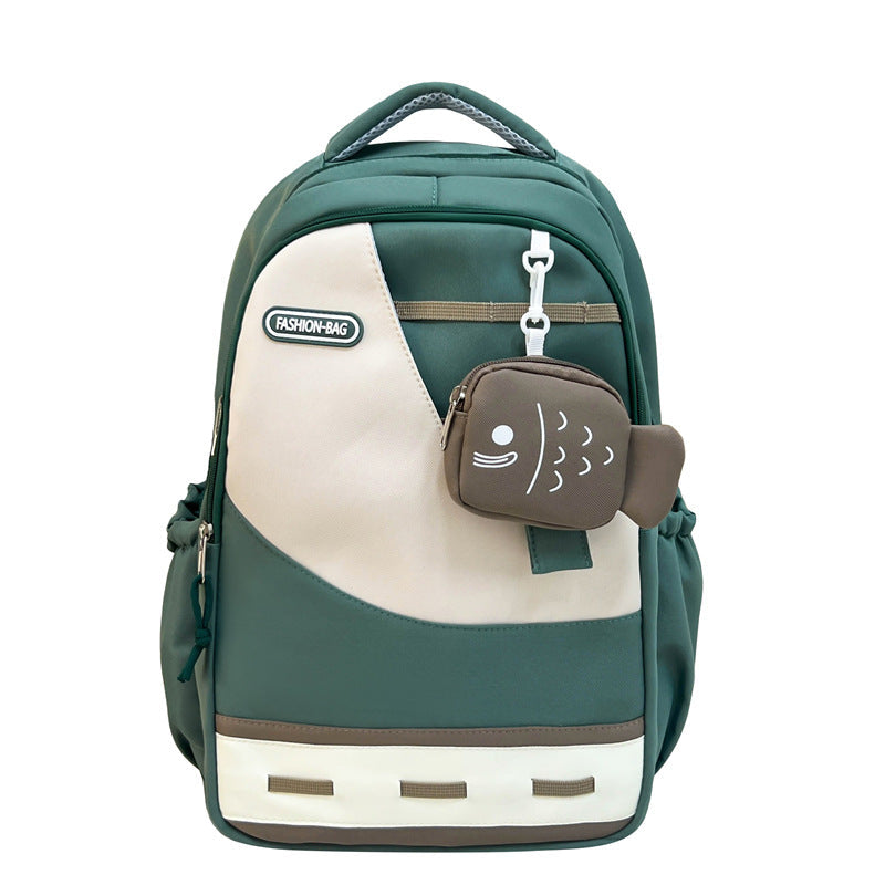 Women's Schoolbag | Multifunction Storage, Fish Pendant