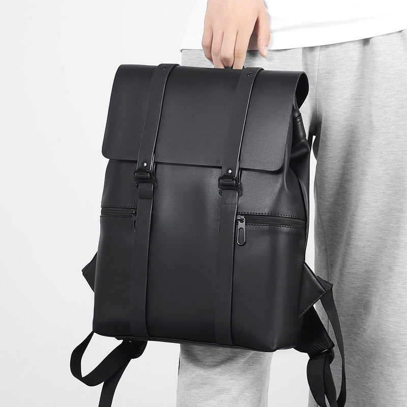 Business Notebook Backpack | Lightweight, Spacious | Black & Beige