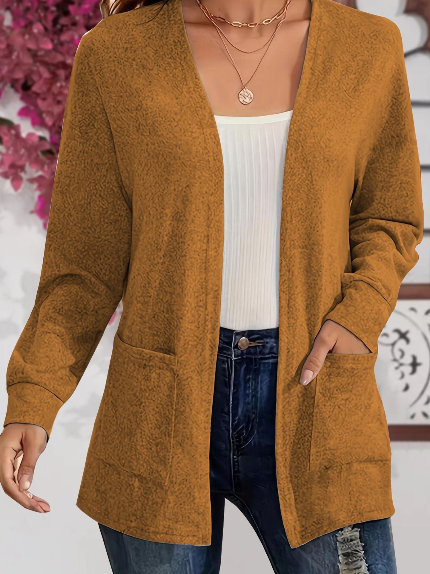 Women's Knit Cardigan | Long Sleeve, Plus Size | Autumn