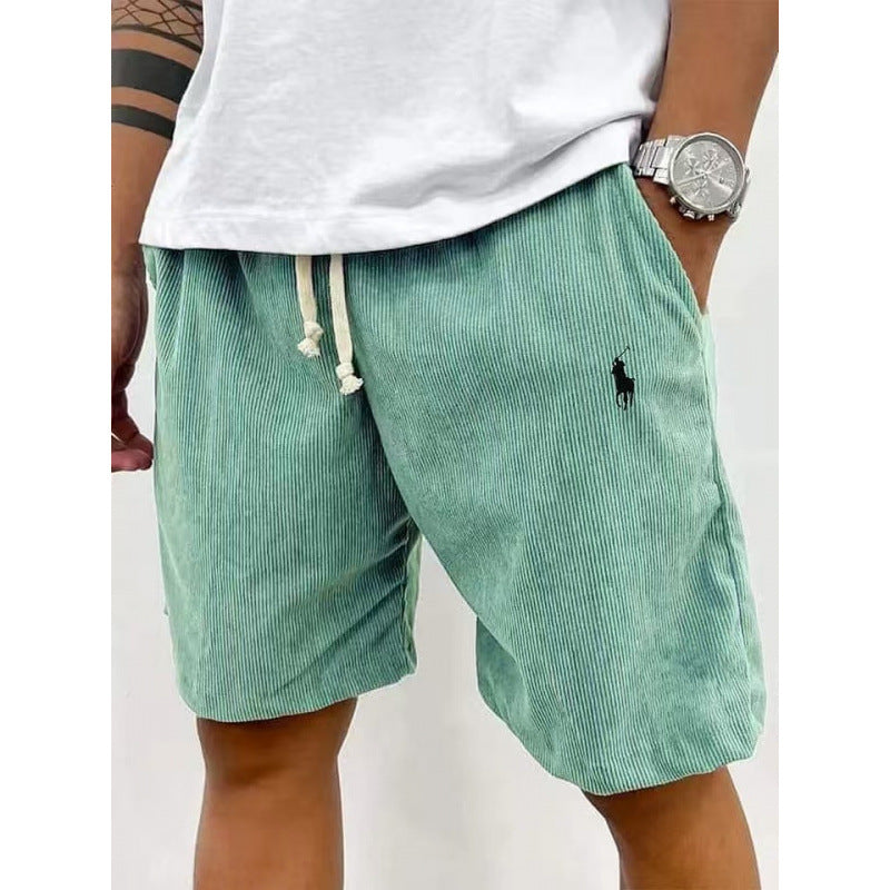 Men's casual pants cotton blend elastic waistband Lune London