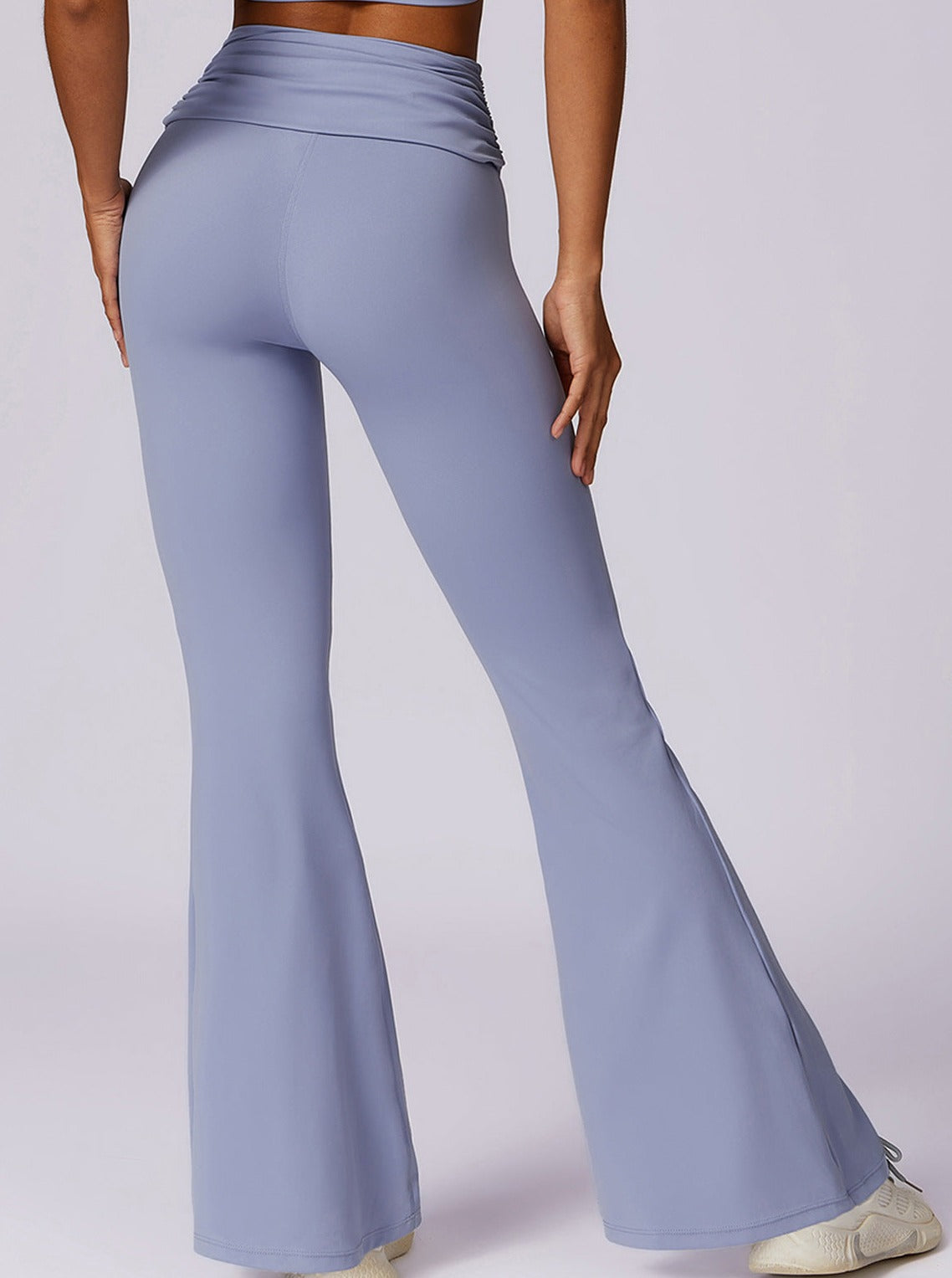 Flare Leggings | High Waisted, Light Blue | Stretch, Activewear
