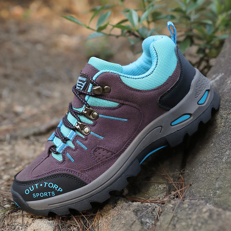 Stylish Men's Trekking Lace-Up Shoes - Lightweight Grip