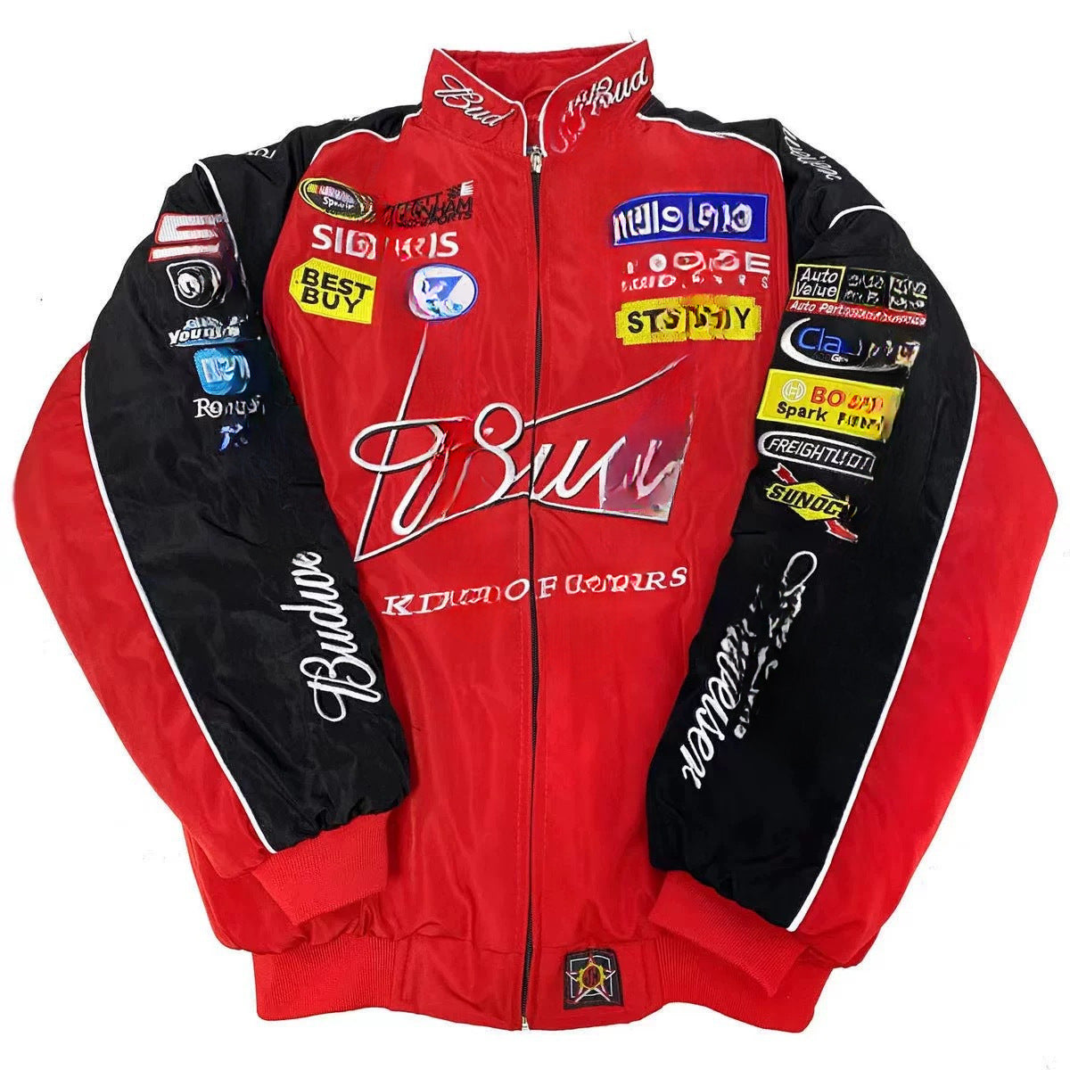 Unisex Racing Jacket | Retro F1 Motorsport Style | Embroidered Biker Design