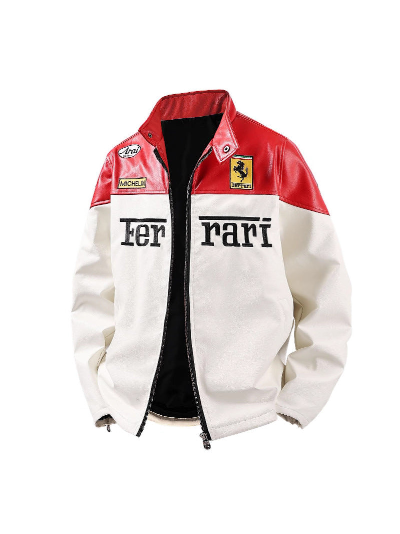 Motorcycle Leather Jacket | Racing Riding Gear, Windproof Warmth