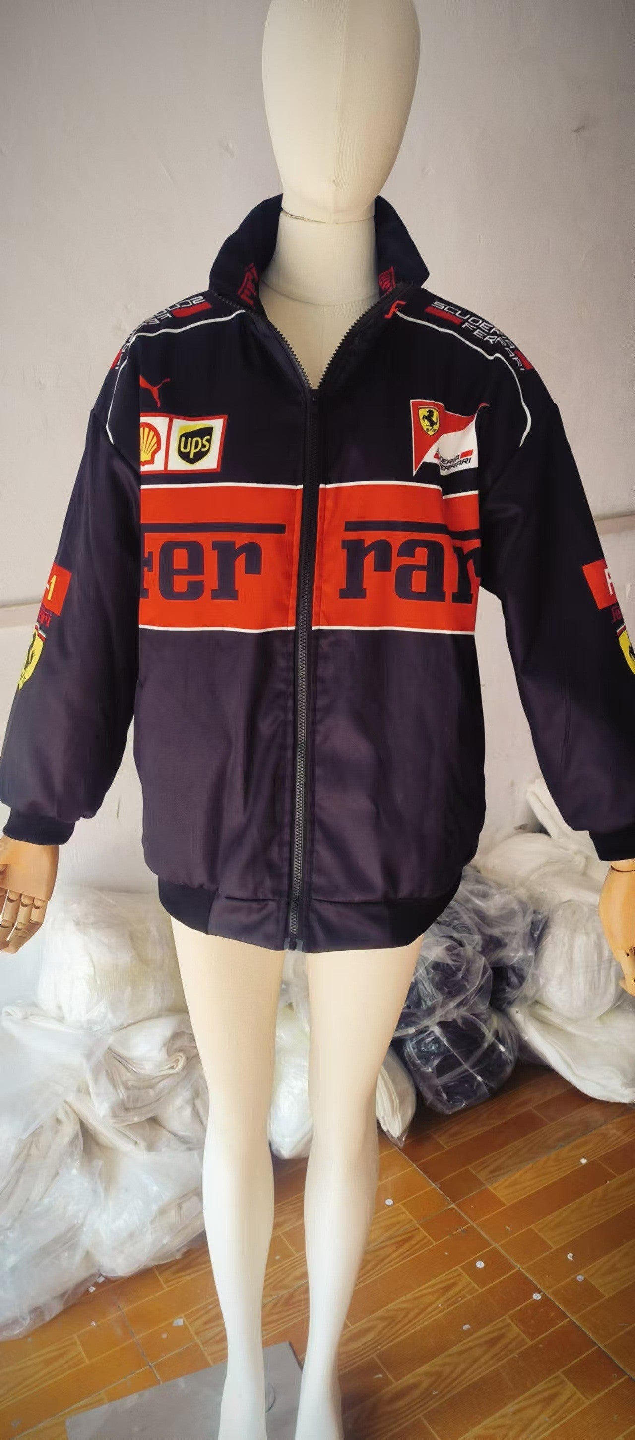Women's Quilted Jacket | Printed Biker, Loose Fit | Fall Winter