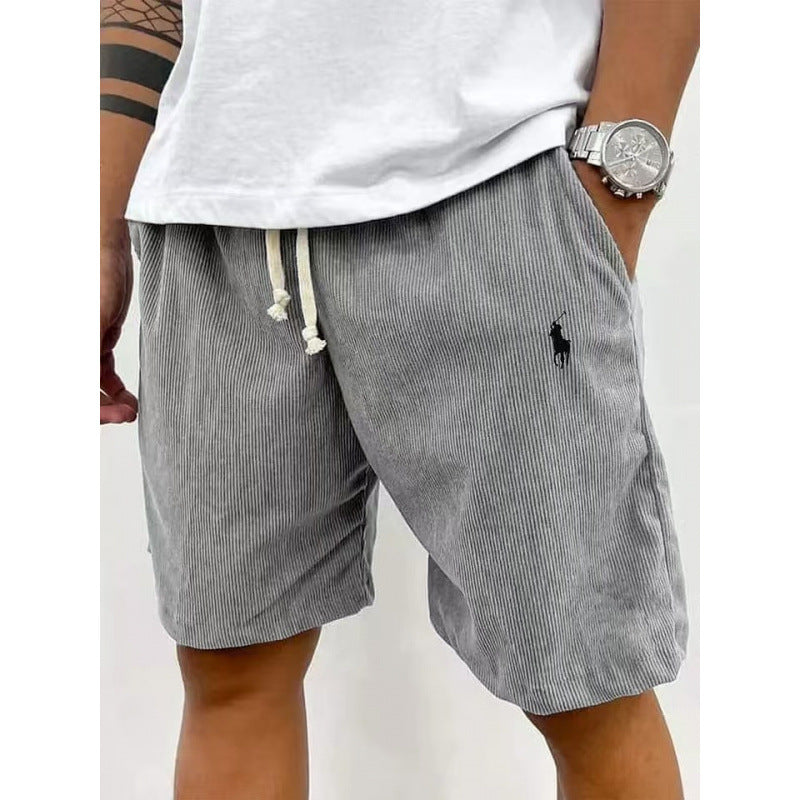 Men's casual pants cotton blend elastic waistband Lune London