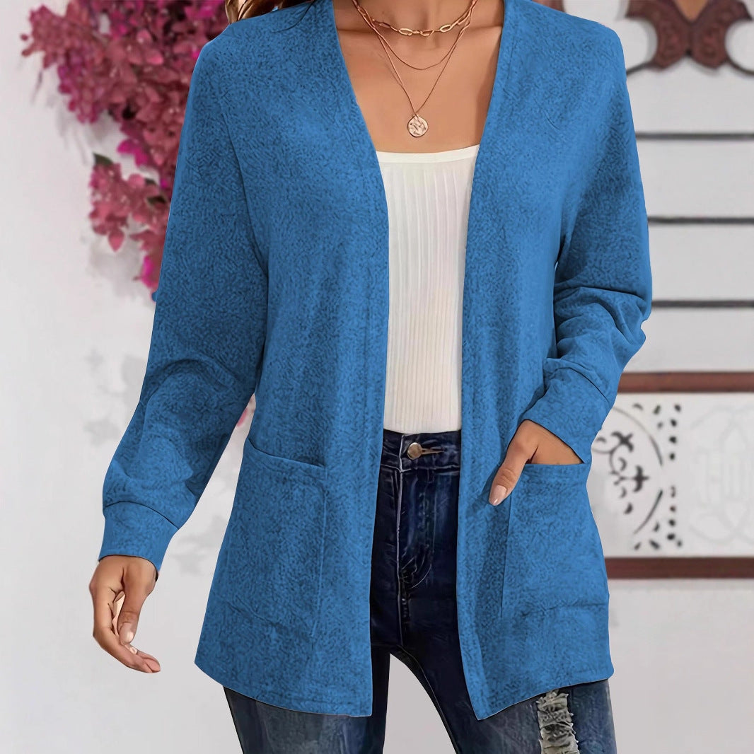 Women's Knit Cardigan | Long Sleeve, Plus Size | Autumn