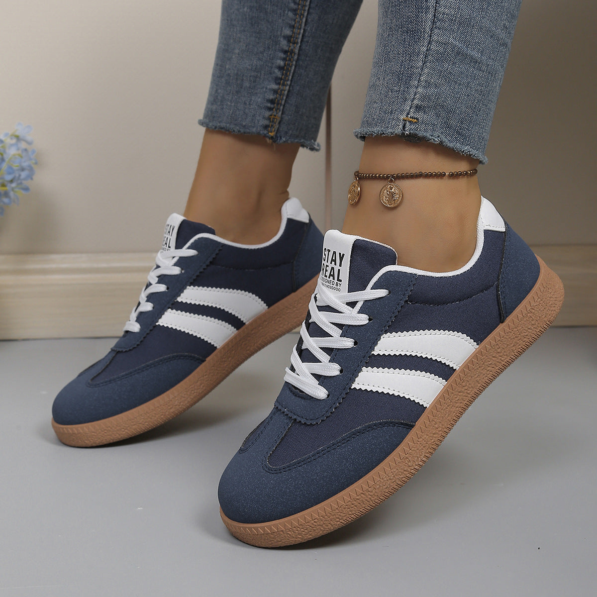 Women's Sneakers | Sport Design with Cushioning | Green, Black, Blue