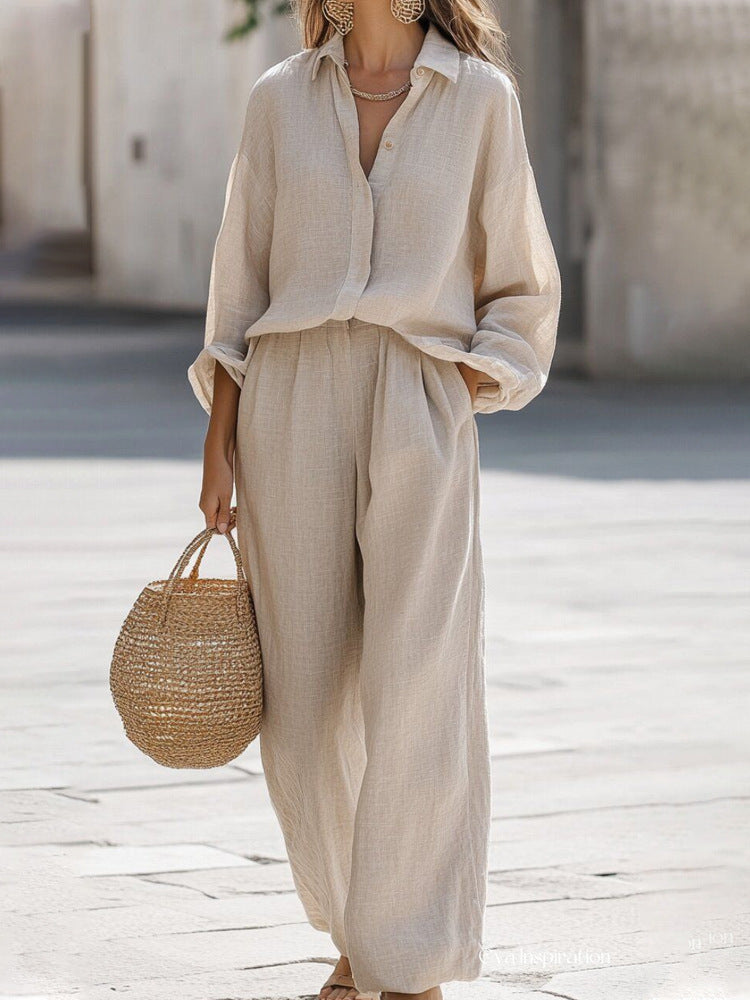 Light linen set for women Lune London