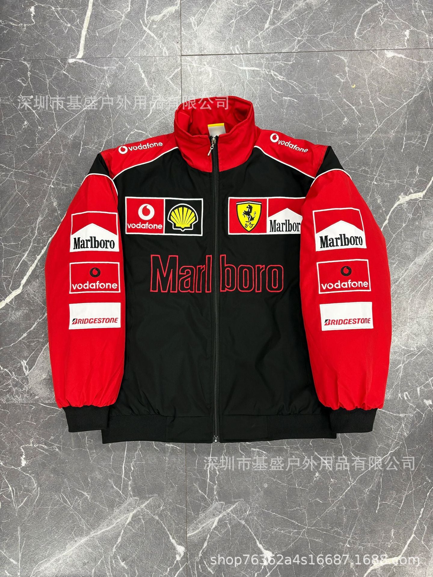 F1 Racing Jacket | Embroidered Vintage Motorcycle Bomber | Cotton Lined