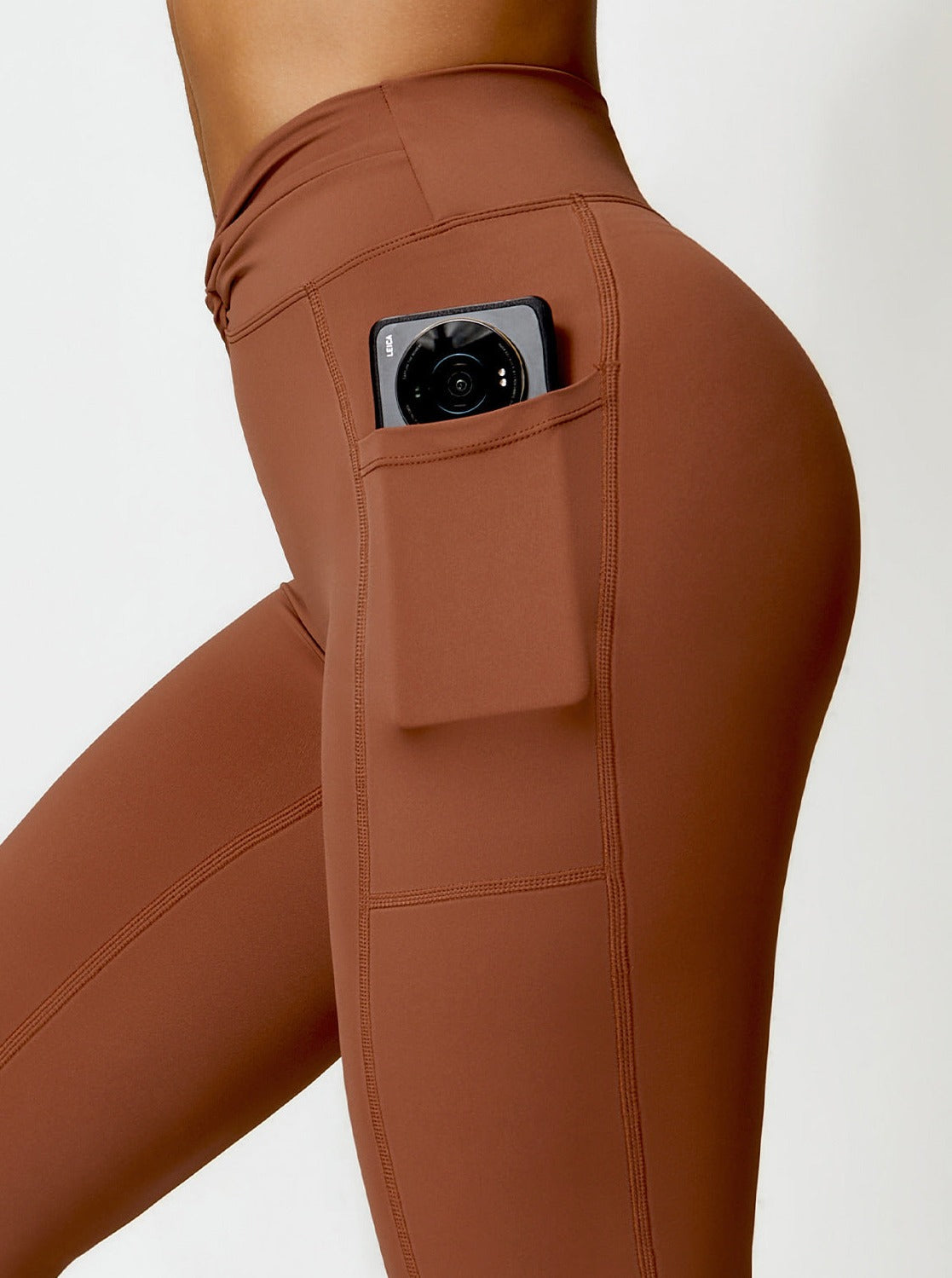 Flare Leggings | High Waisted, Sculpting Fit | Brown, Activewear