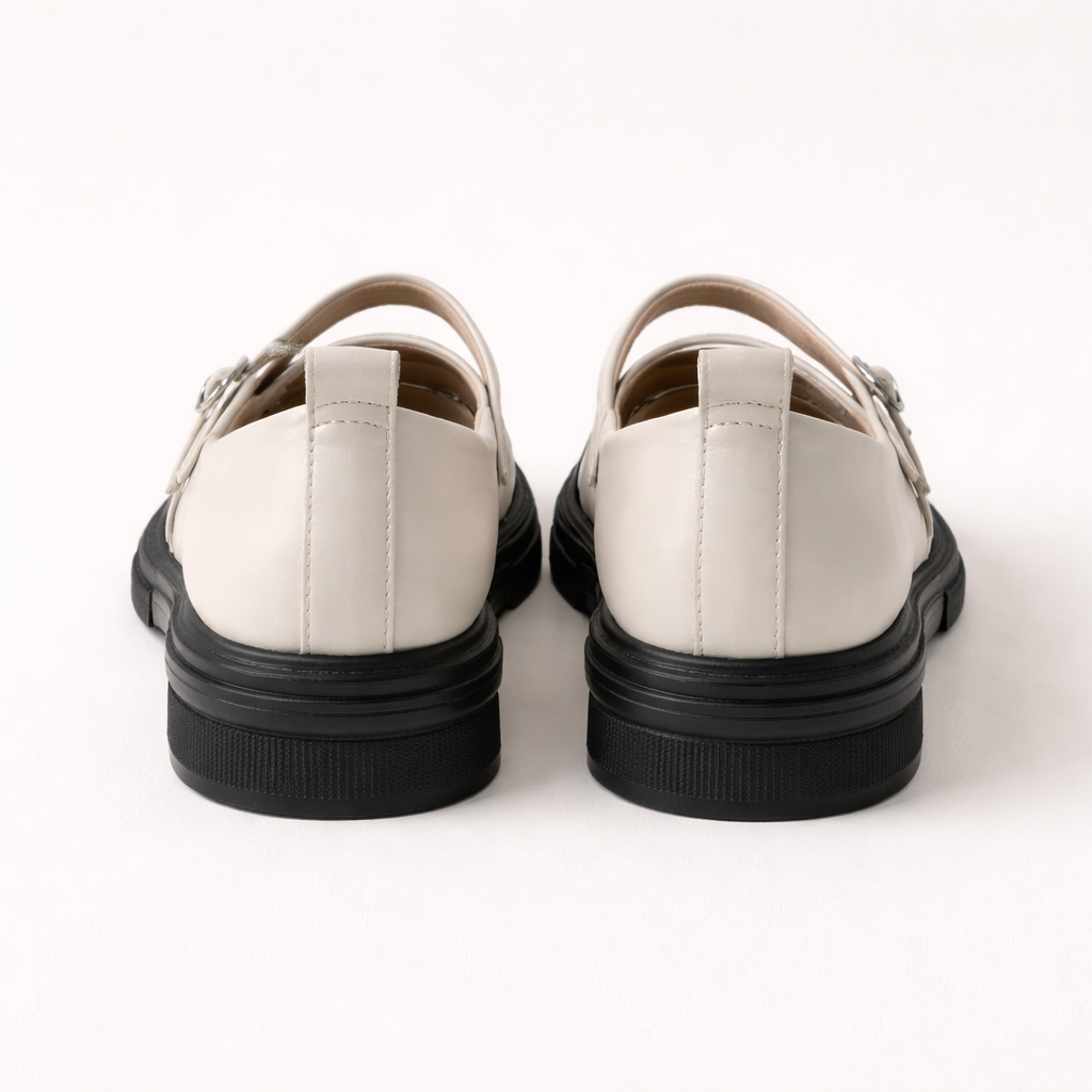 Women's Mary Jane Shoes | Two Tone Flats, Double Strap