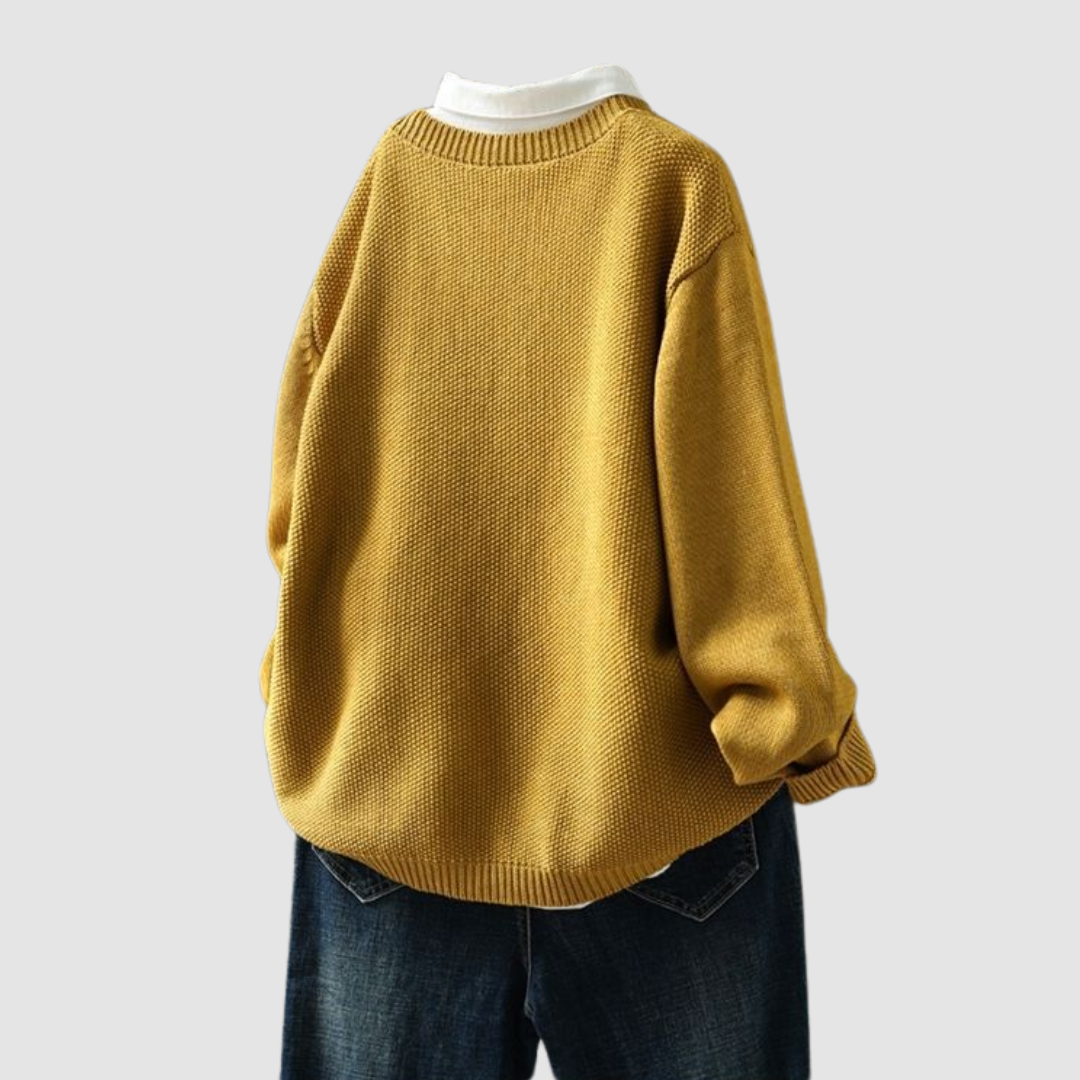 Women knit plaid turtleneck cardigan relaxed fit with button closure