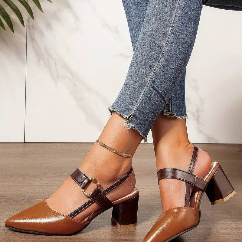 Women's Heels | Low Block Heel, Slingback | Cushioned Comfort