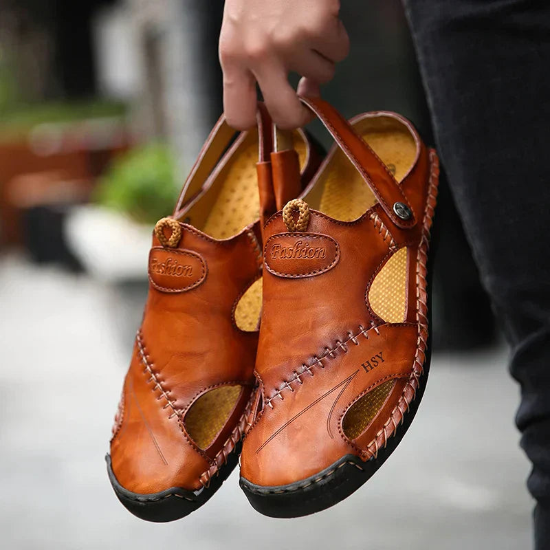 Leather Sandals | Men, Orthopedic | Arch Support, Ergonomic