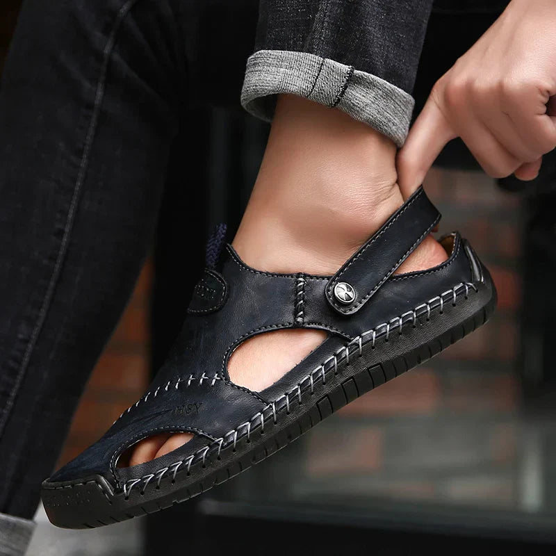 Leather Sandals | Men, Orthopedic | Arch Support, Ergonomic