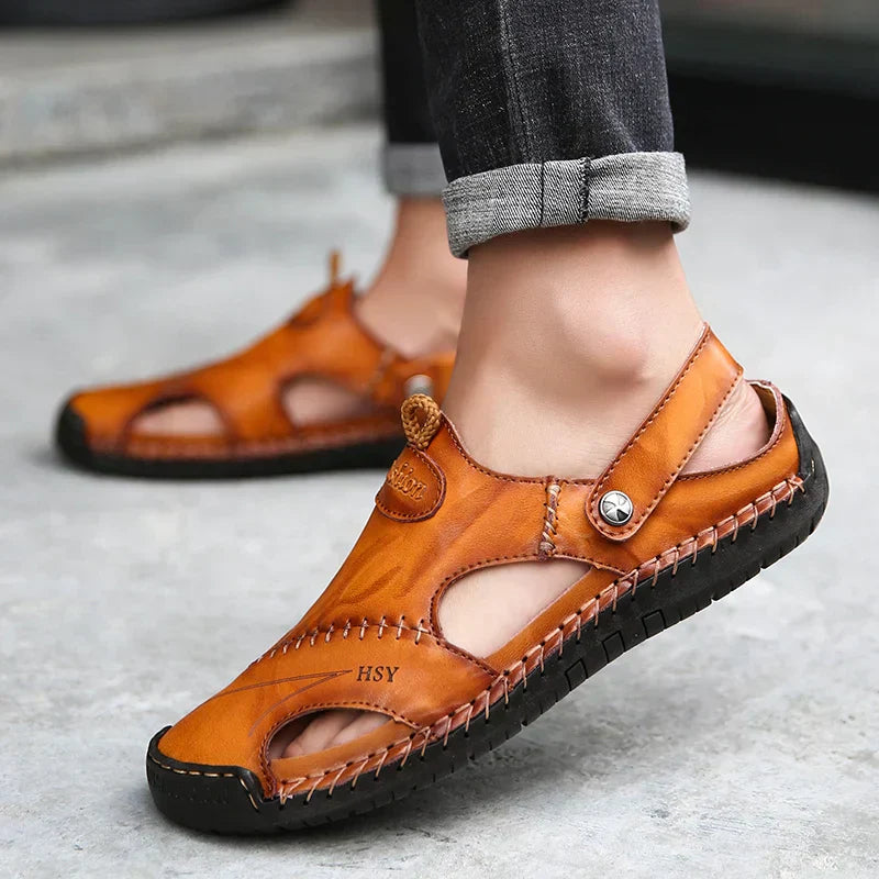 Leather Sandals | Men, Orthopedic | Arch Support, Ergonomic