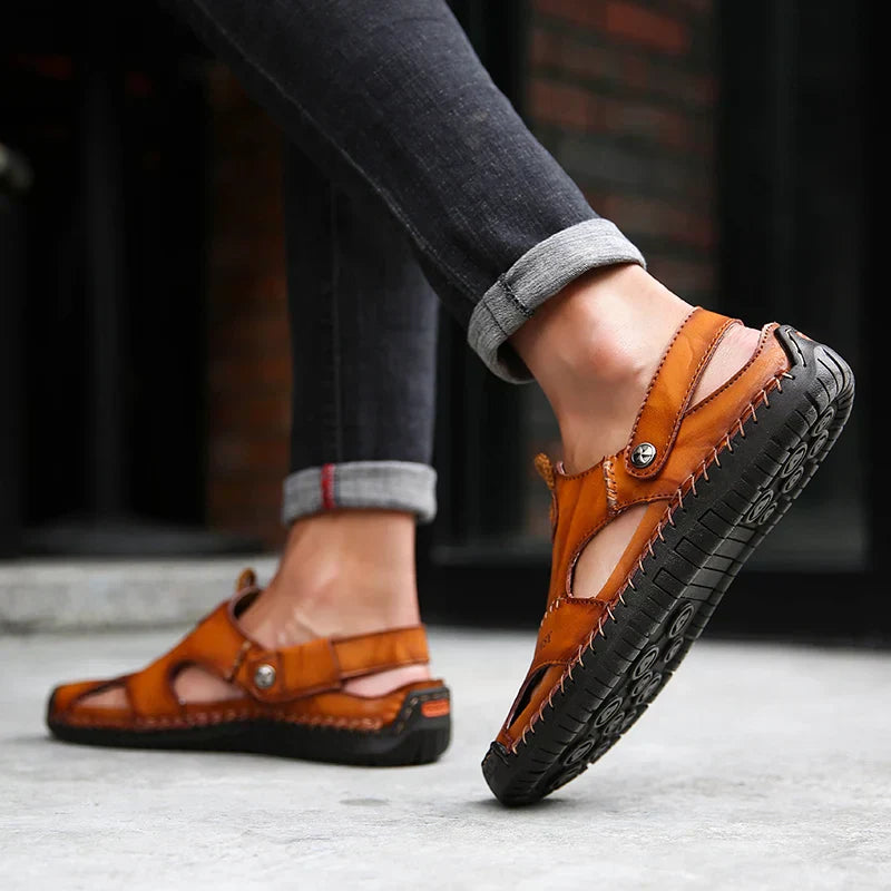 Leather Sandals | Men, Orthopedic | Arch Support, Ergonomic