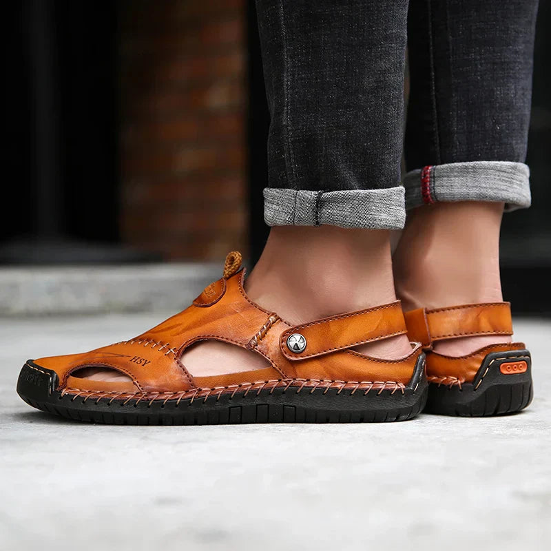 Leather Sandals | Men, Orthopedic | Arch Support, Ergonomic