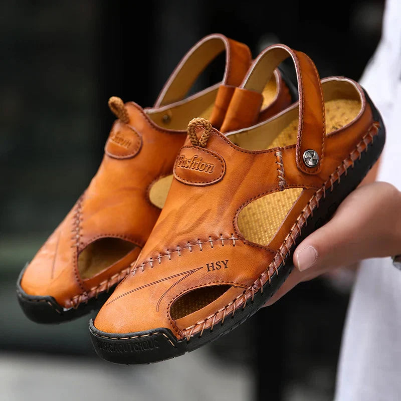 Leather Sandals | Men, Orthopedic | Arch Support, Ergonomic