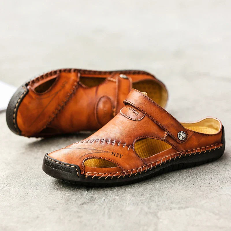 Leather Sandals | Men, Orthopedic | Arch Support, Ergonomic