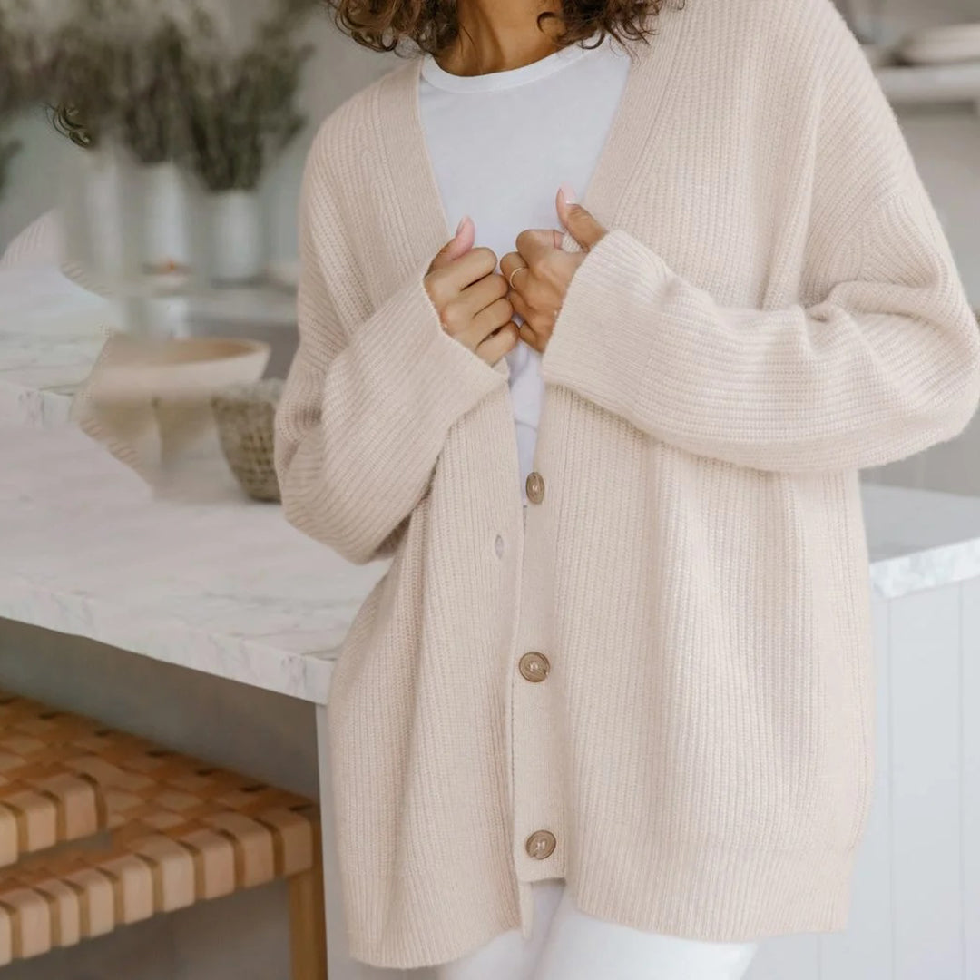 Women cashmere oversized cardigan relaxed fit minimalist style