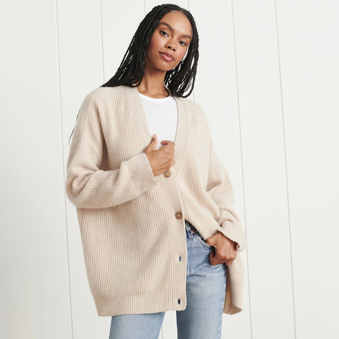 Women cashmere oversized cardigan relaxed fit minimalist style