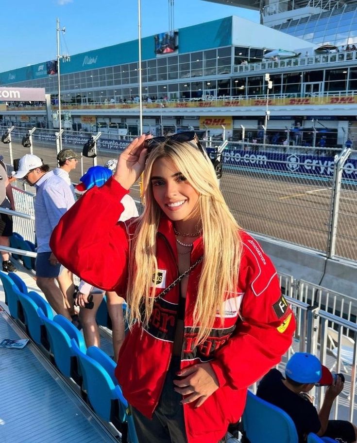 Women's Oversized Jacket | Racing Streetwear Style | Zip Closure