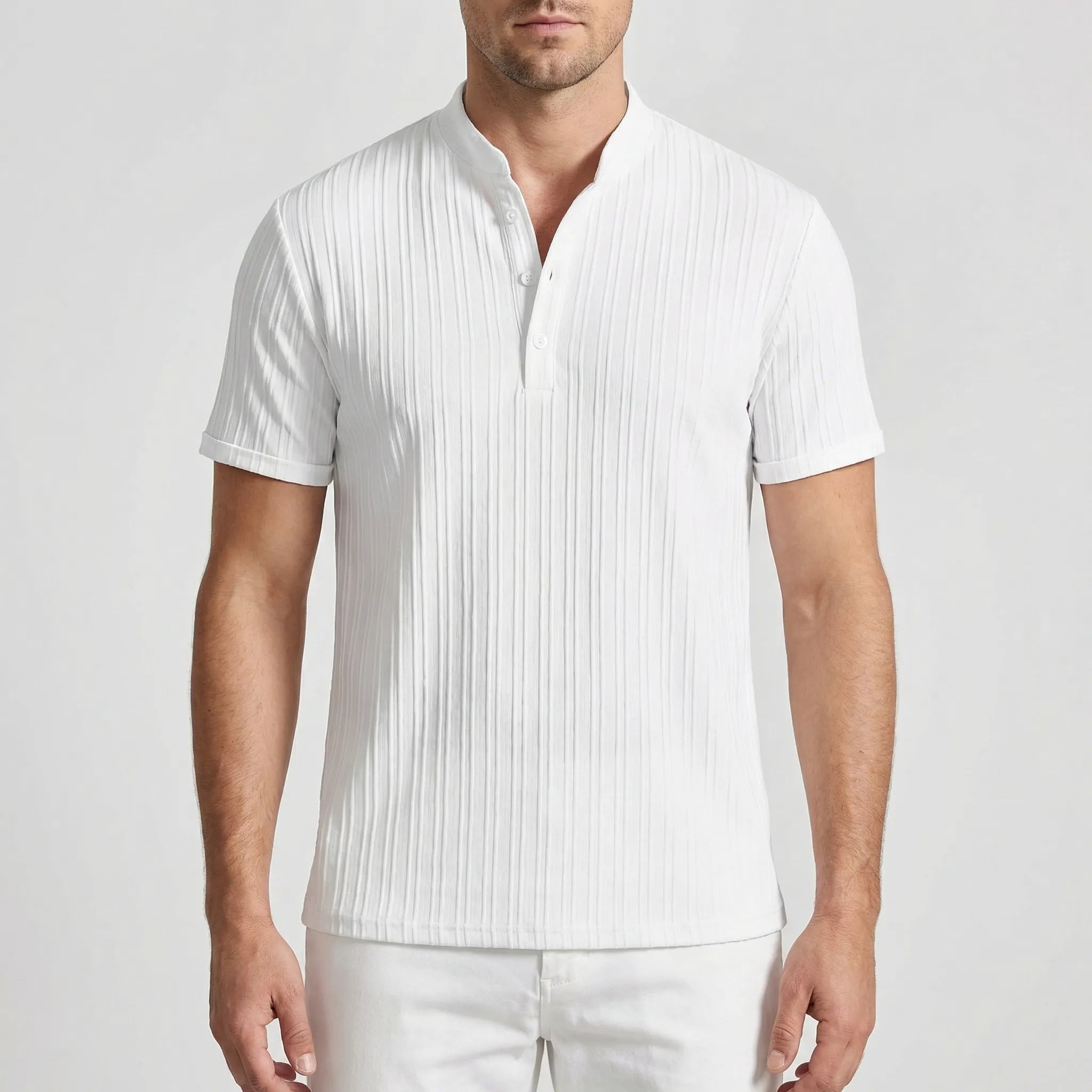 Men's Polo Shirt | Short Sleeve, Button Closure | Lightweight