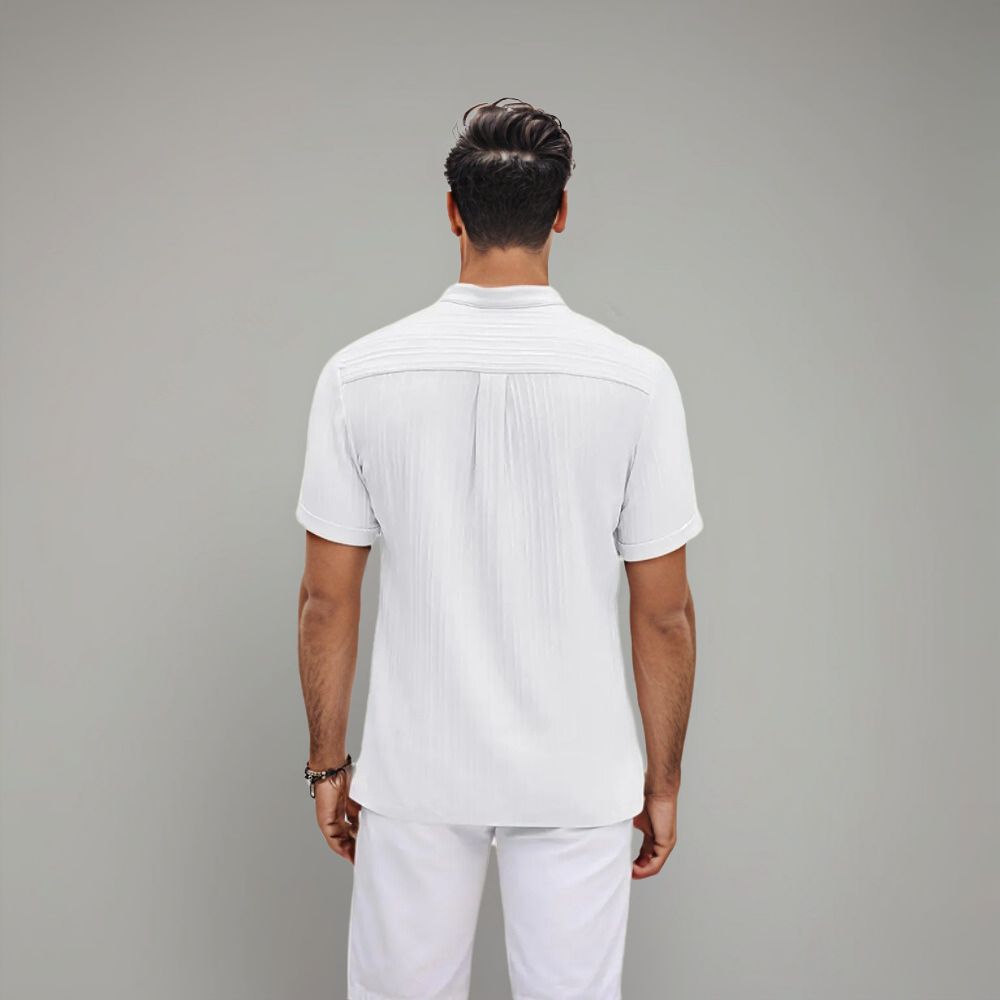 Men's Polo Shirt | Short Sleeve, Button Closure | Lightweight