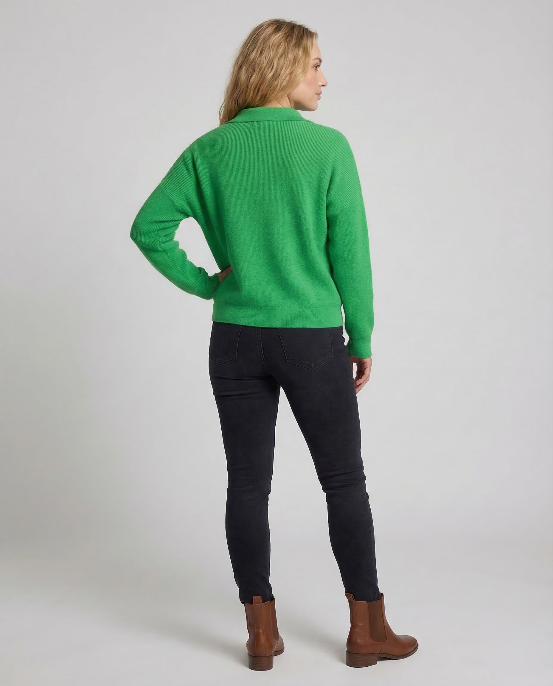Women's Knit Cardigan | Button Front, Elegant | Wool Blend