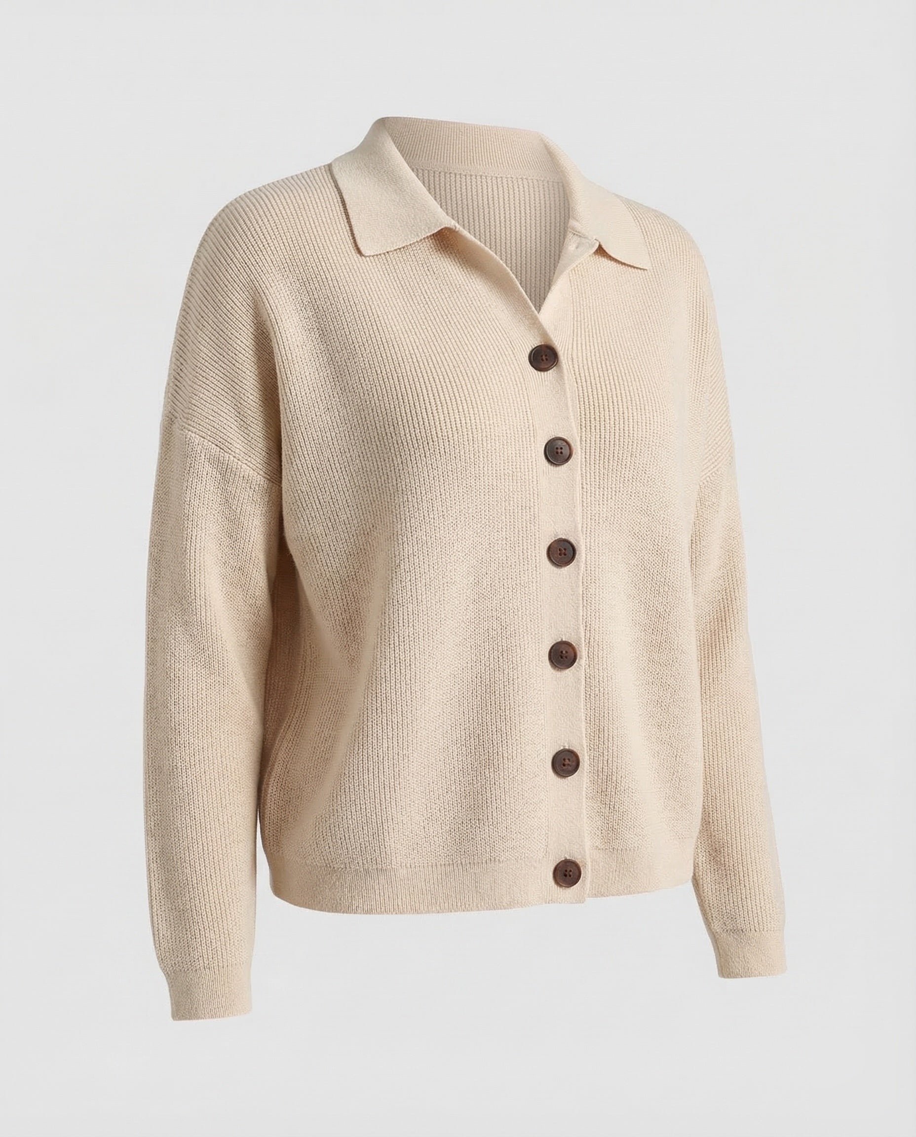 Women's Knit Cardigan | Button Front, Elegant | Wool Blend