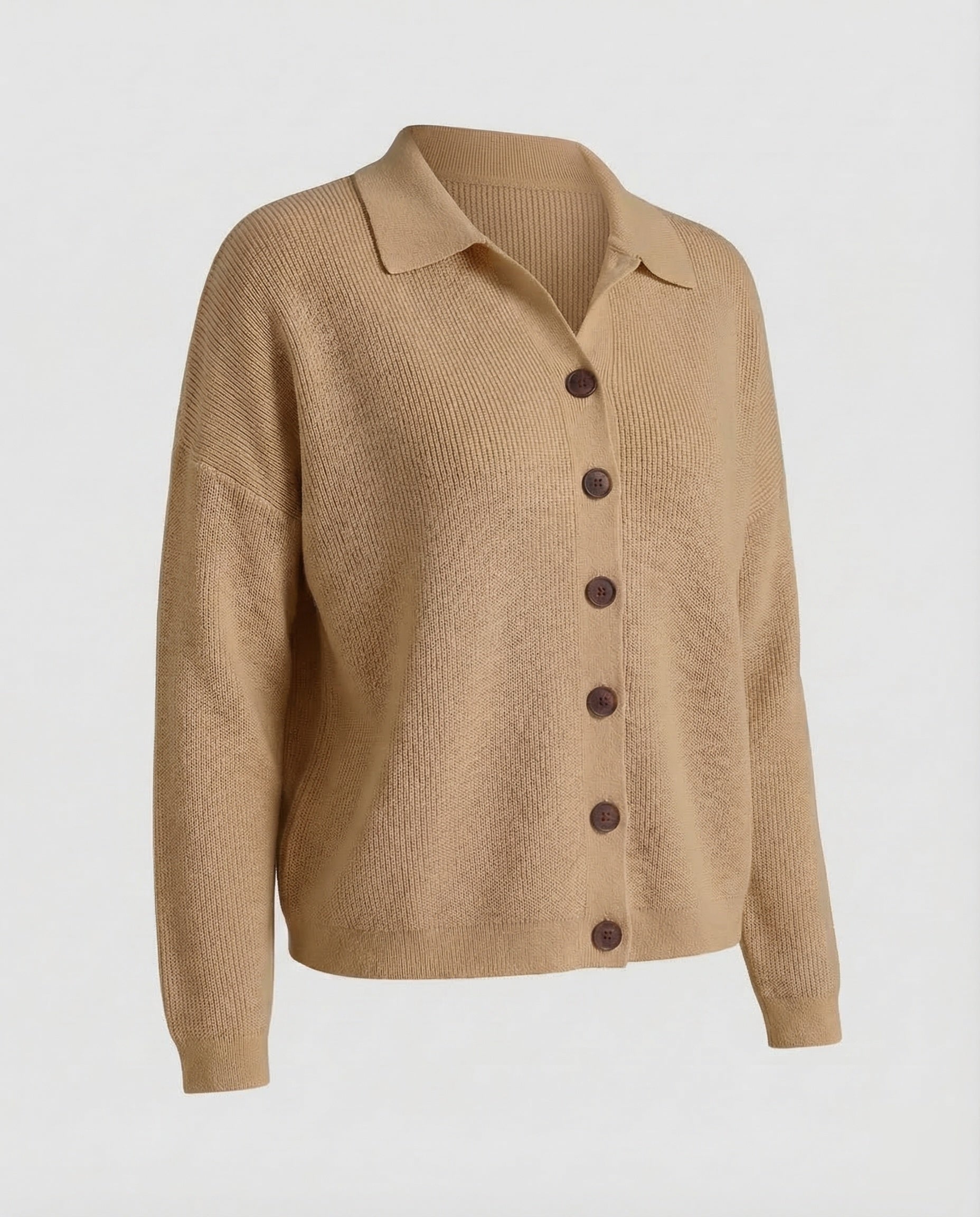 Women's Knit Cardigan | Button Front, Elegant | Wool Blend