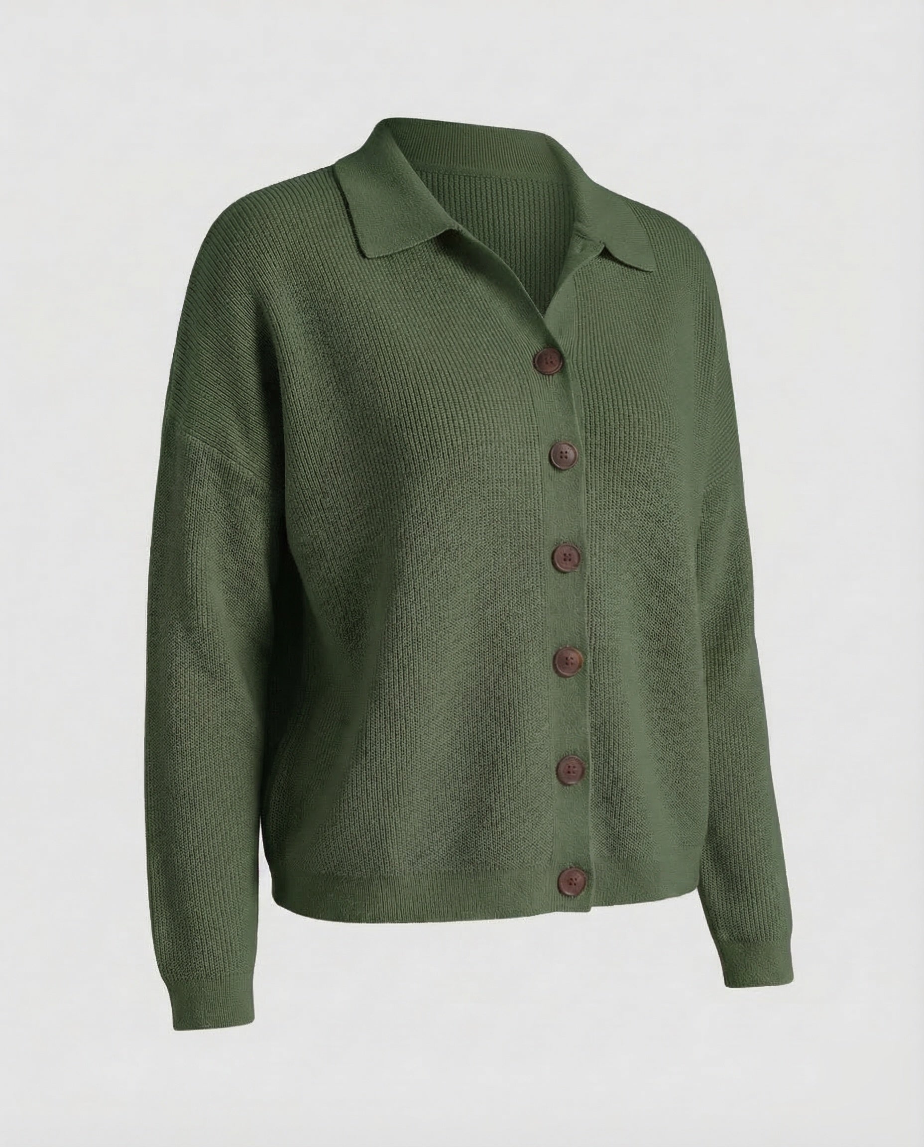 Women's Knit Cardigan | Button Front, Elegant | Wool Blend
