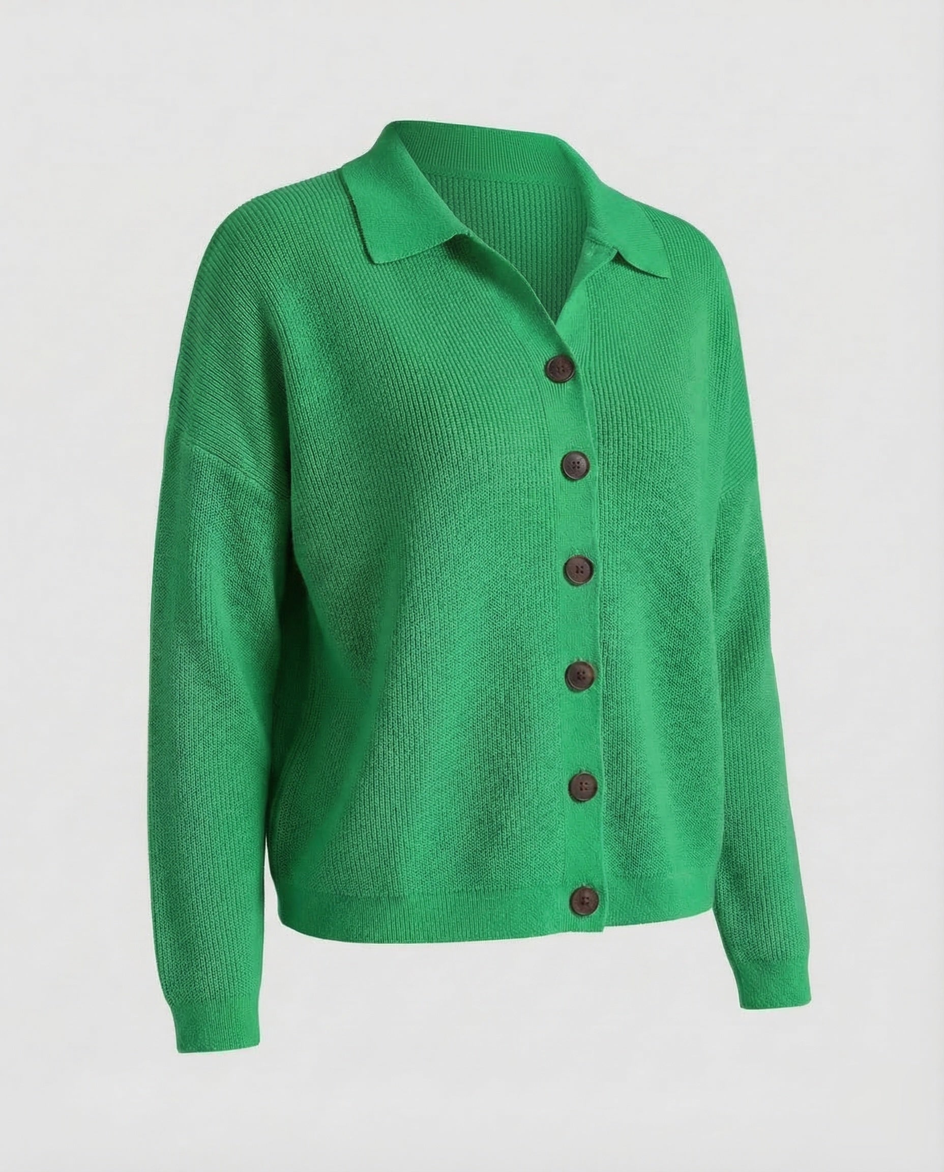 Women's Knit Cardigan | Button Front, Elegant | Wool Blend
