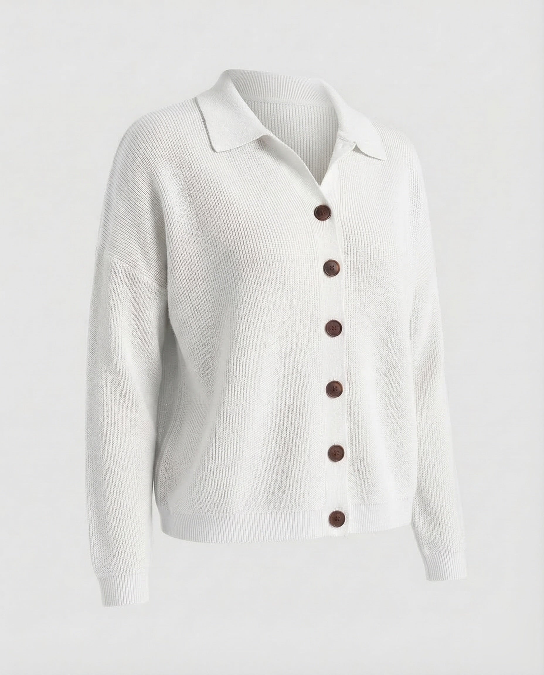 Women's Knit Cardigan | Button Front, Elegant | Wool Blend