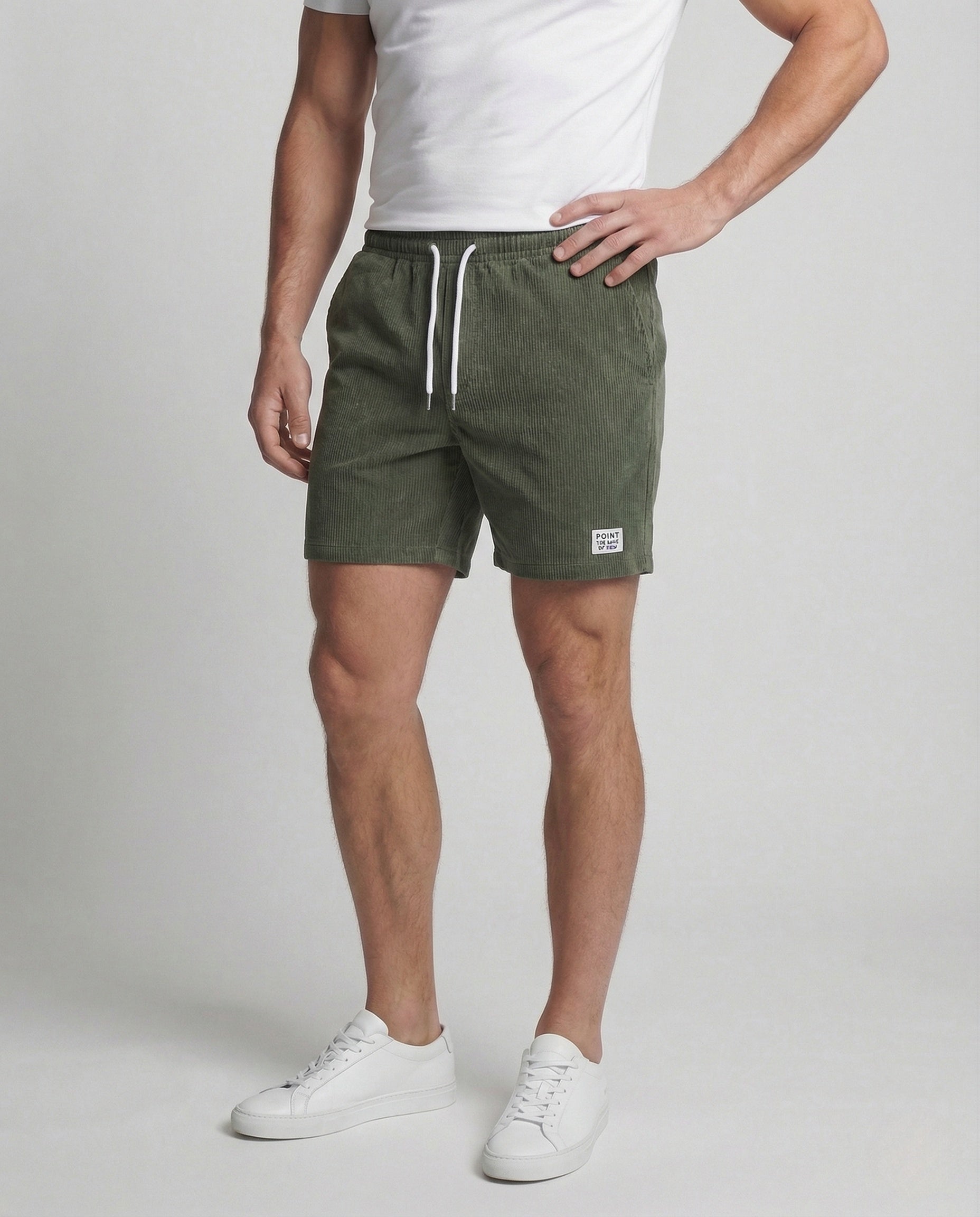 Men's Corduroy Shorts | Regular Fit, Adjustable Waist