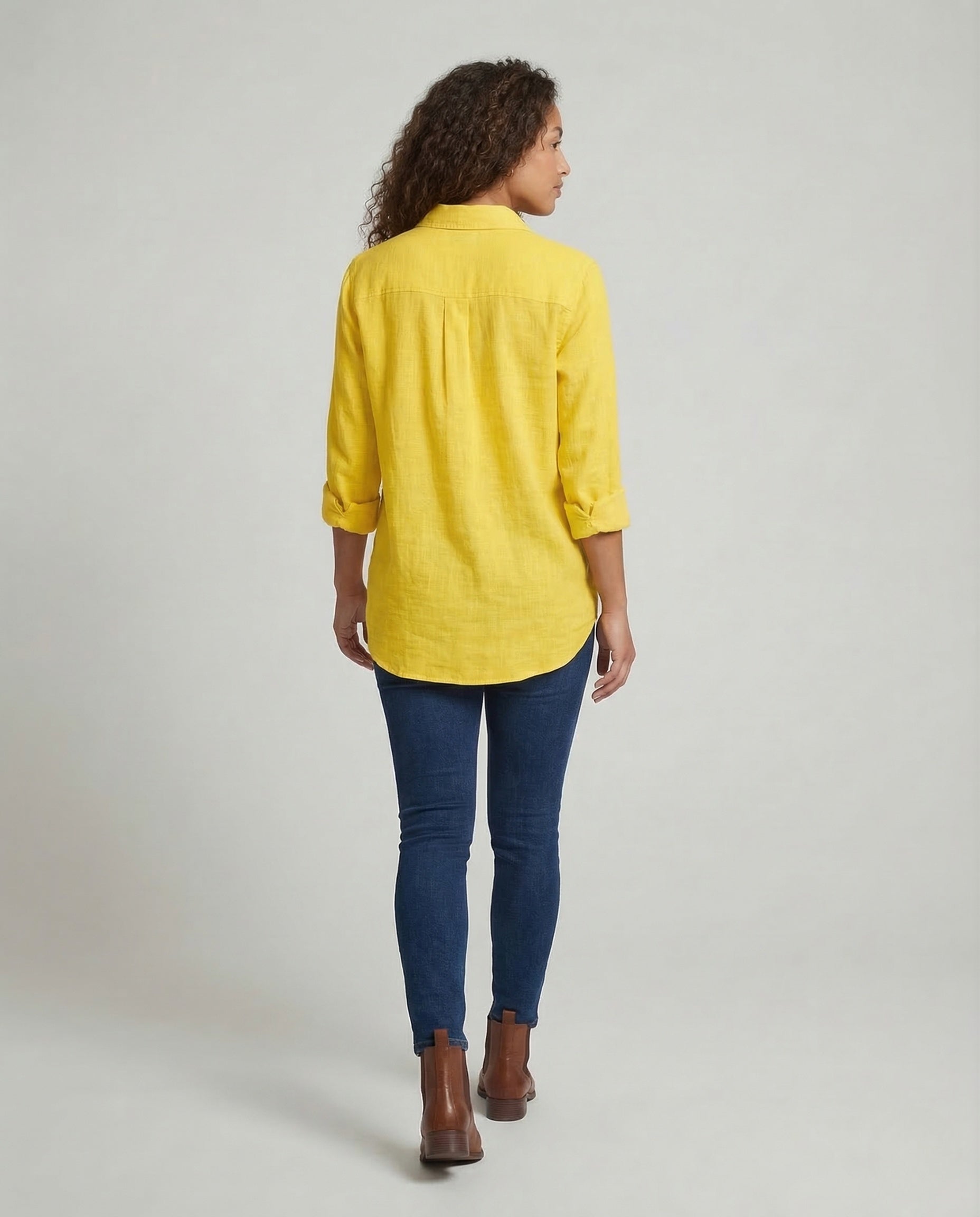Women's Linen Blouse | Floral Print, V-Neck | Summer Casual