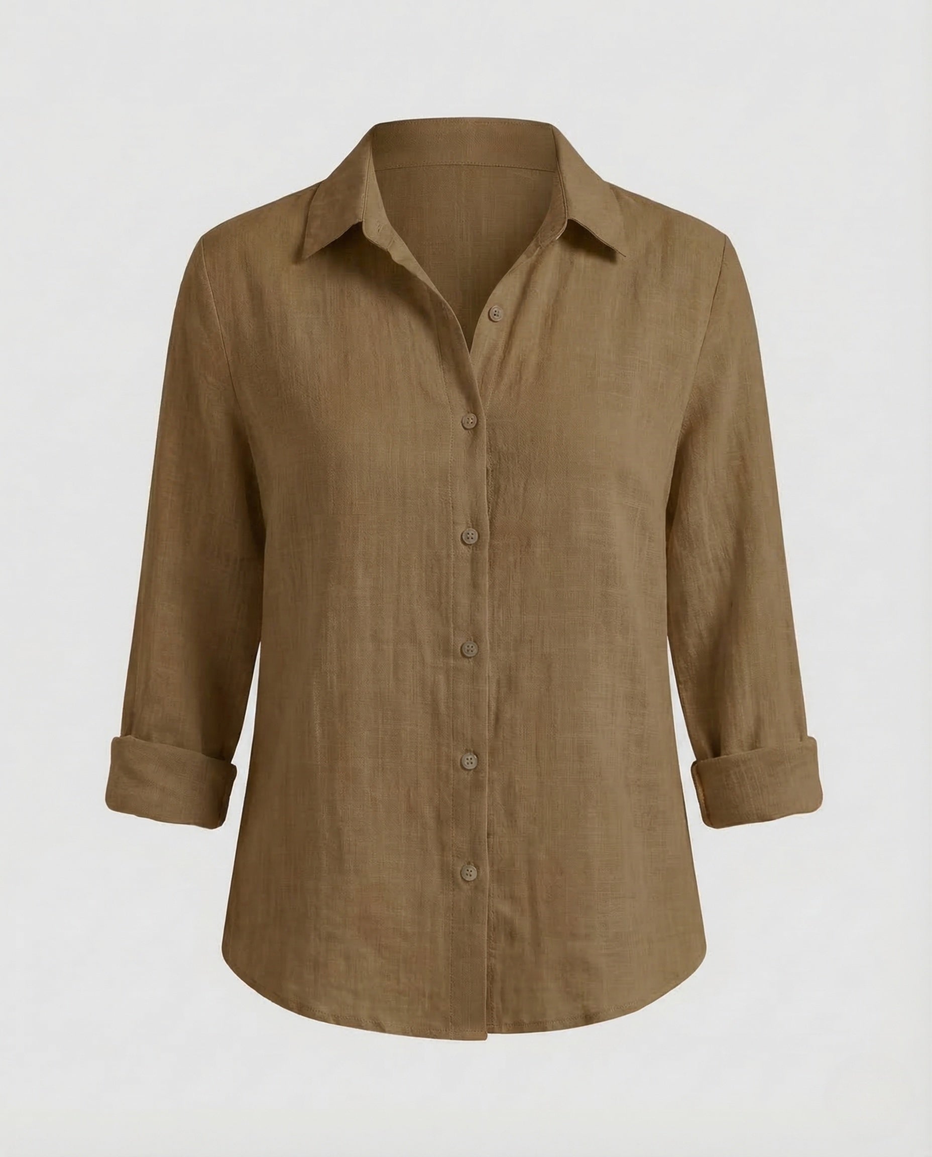 Women's Linen Blouse | Floral Print, V-Neck | Summer Casual