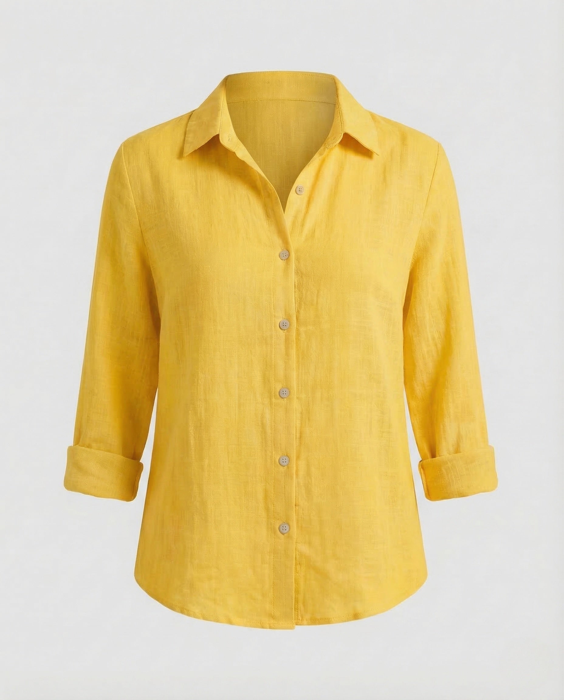 Women's Linen Blouse | Floral Print, V-Neck | Summer Casual