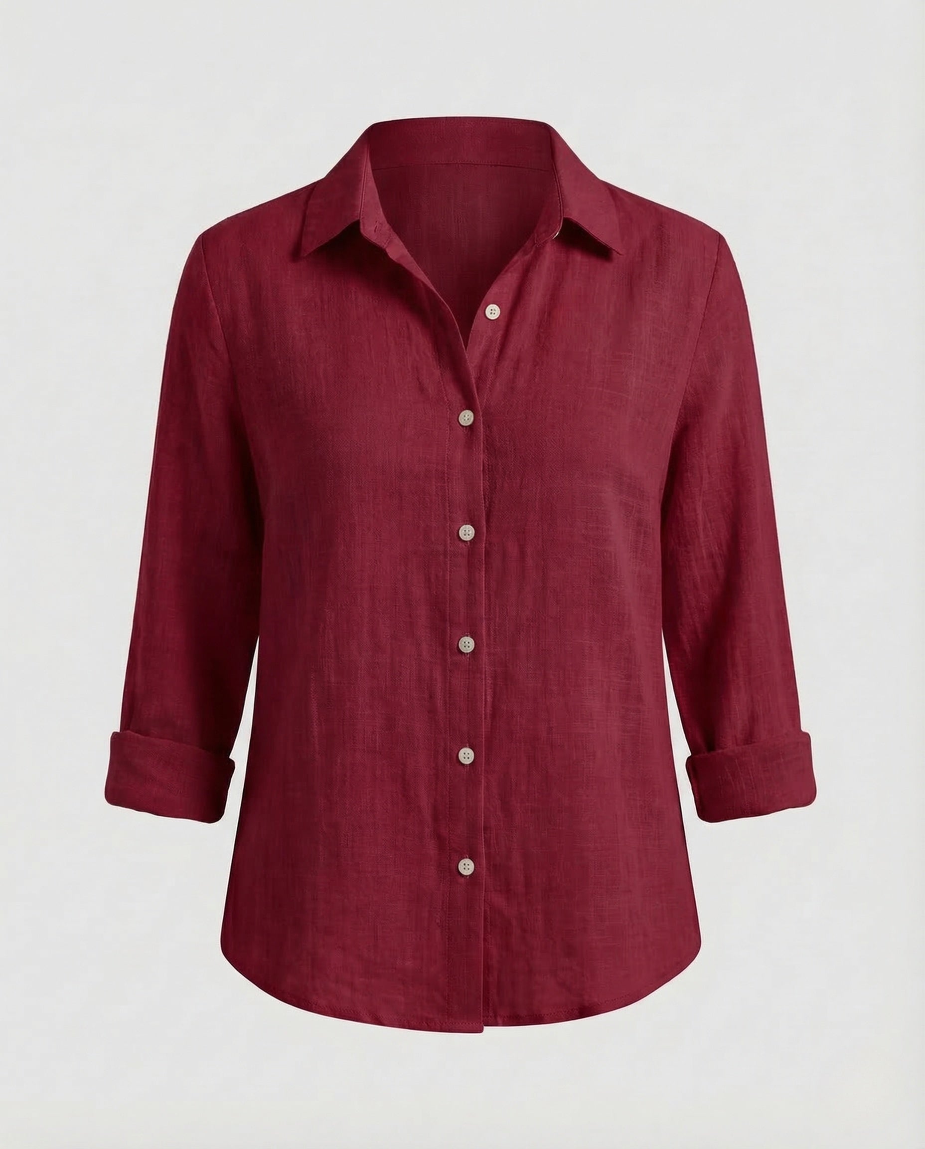 Women's Linen Blouse | Floral Print, V-Neck | Summer Casual