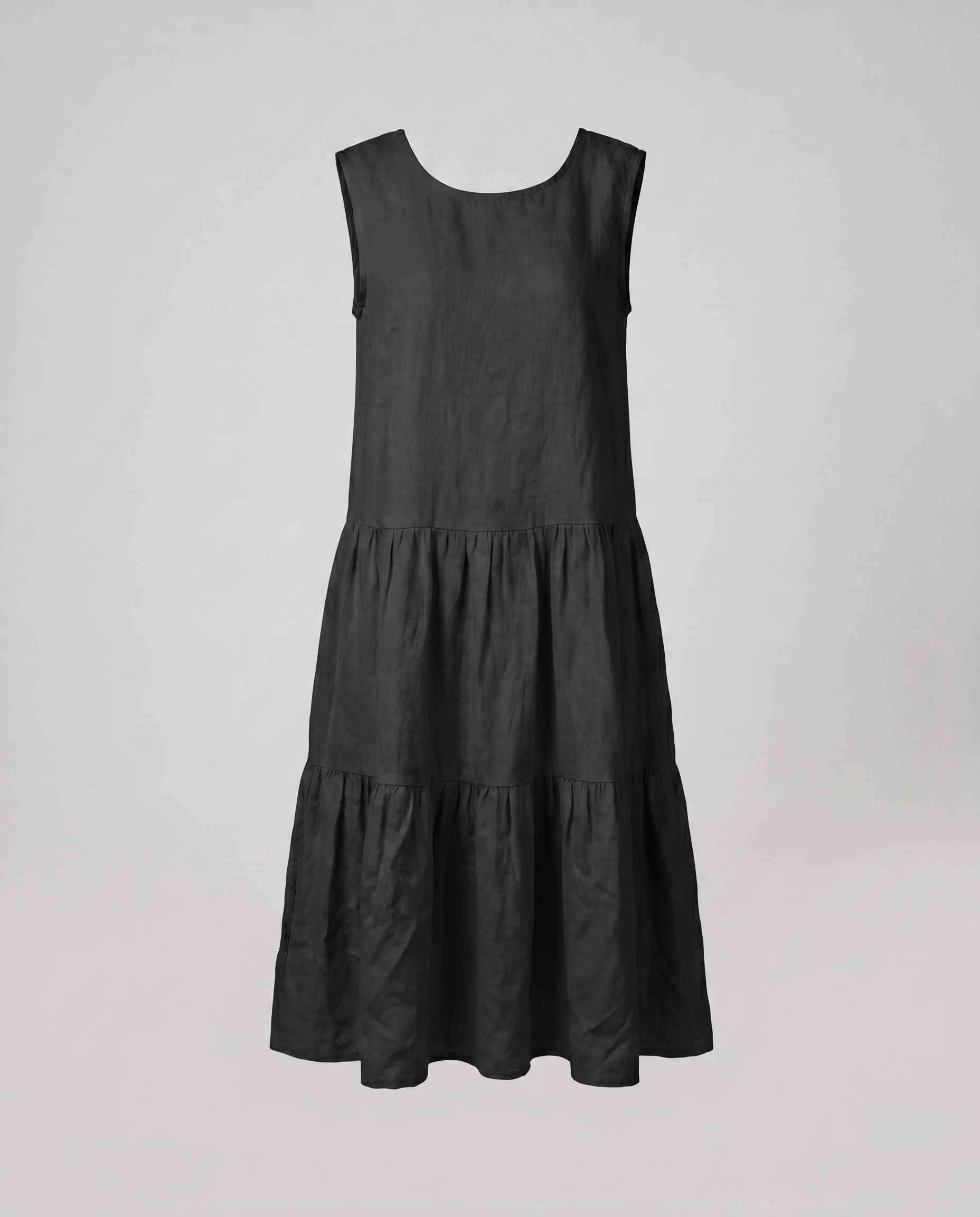 Linen Loose Summer Dress | Women's Cotton Blend, Ruffled | Casual