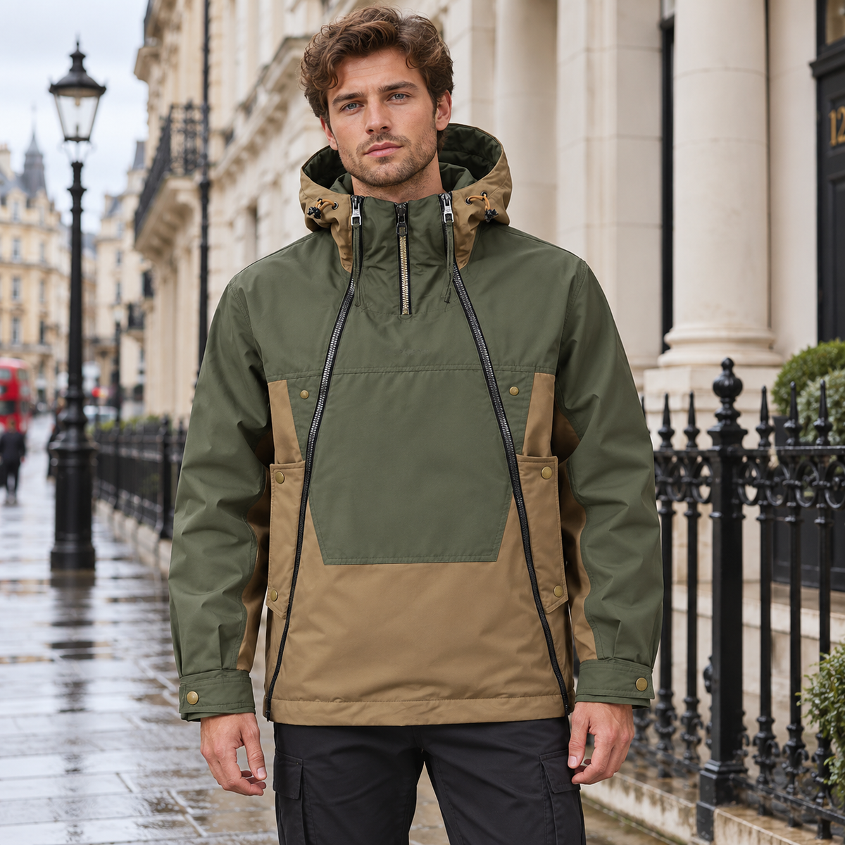 Rain Jacket | Techwear, Water-Resistant, Color Block