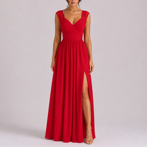 Women’s Maxi Dress | Lace Shoulder Detail | Formal Evening Style