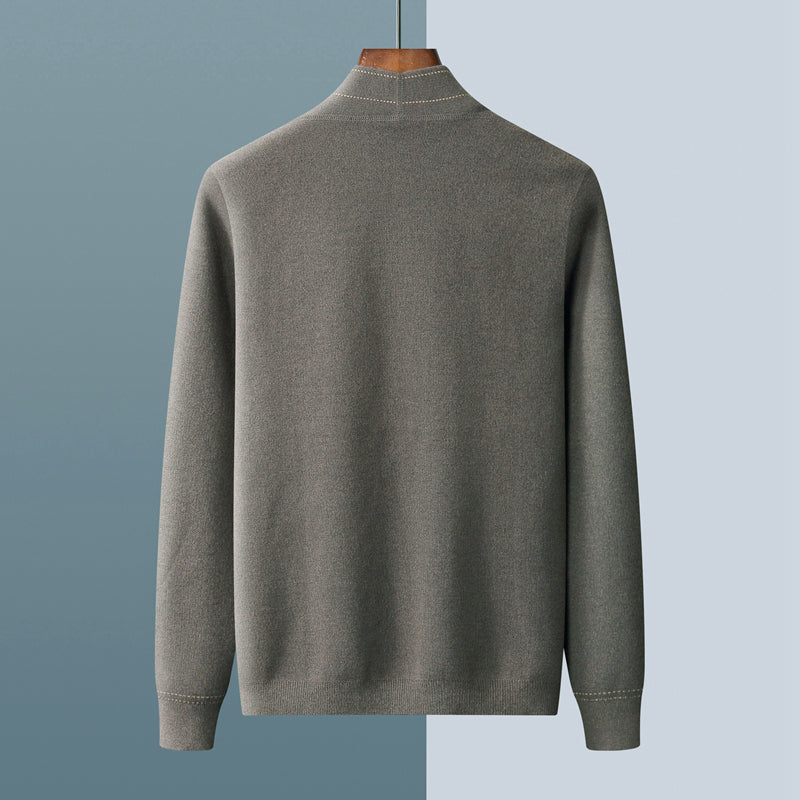 Men's Cardigan | Warm Wool Knit, Button Front | Grey, Blue, Black