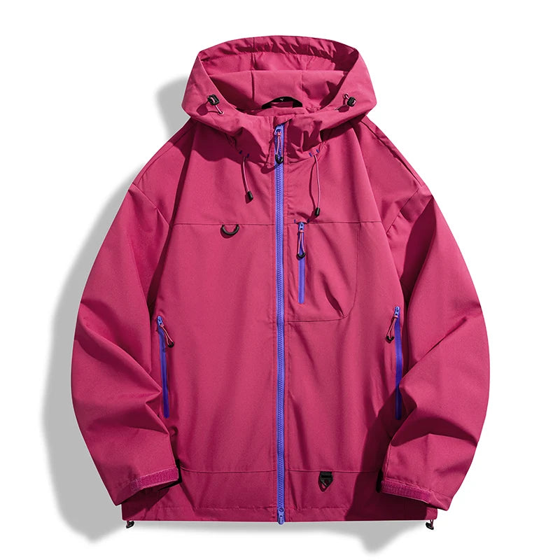 Women waterproof windbreaker jacket lightweight hiking windproof