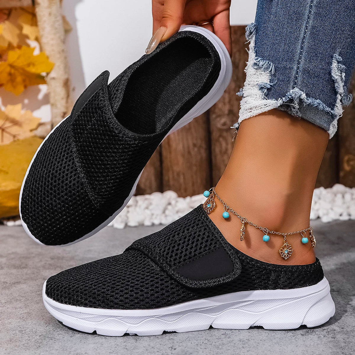 Extra Wide Slippers for Swollen Feet Womens Orthopedic Mesh Flat