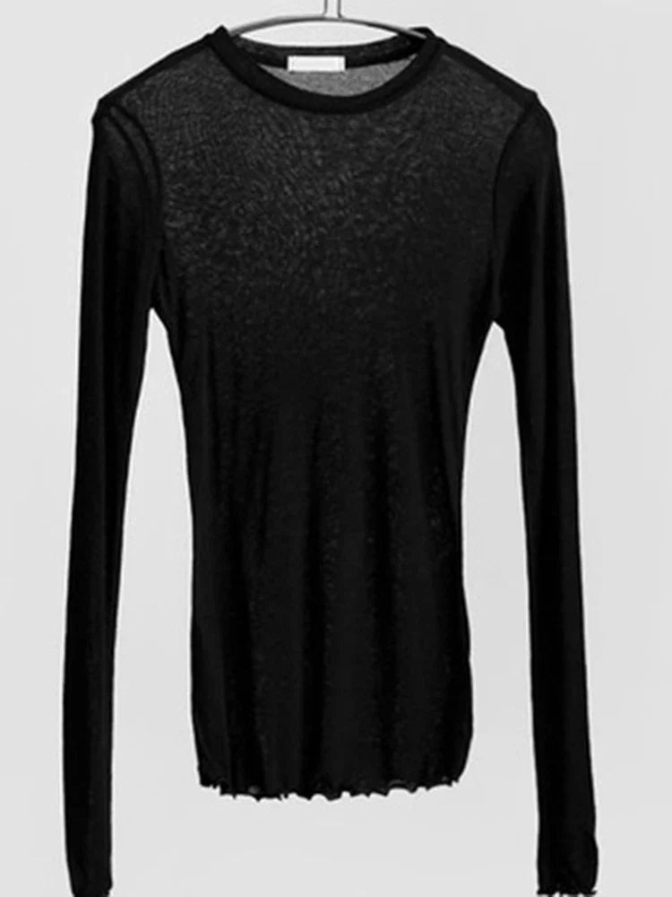 Women's Long Sleeve Shirt | Cotton, Fitted | Black, Grey, White