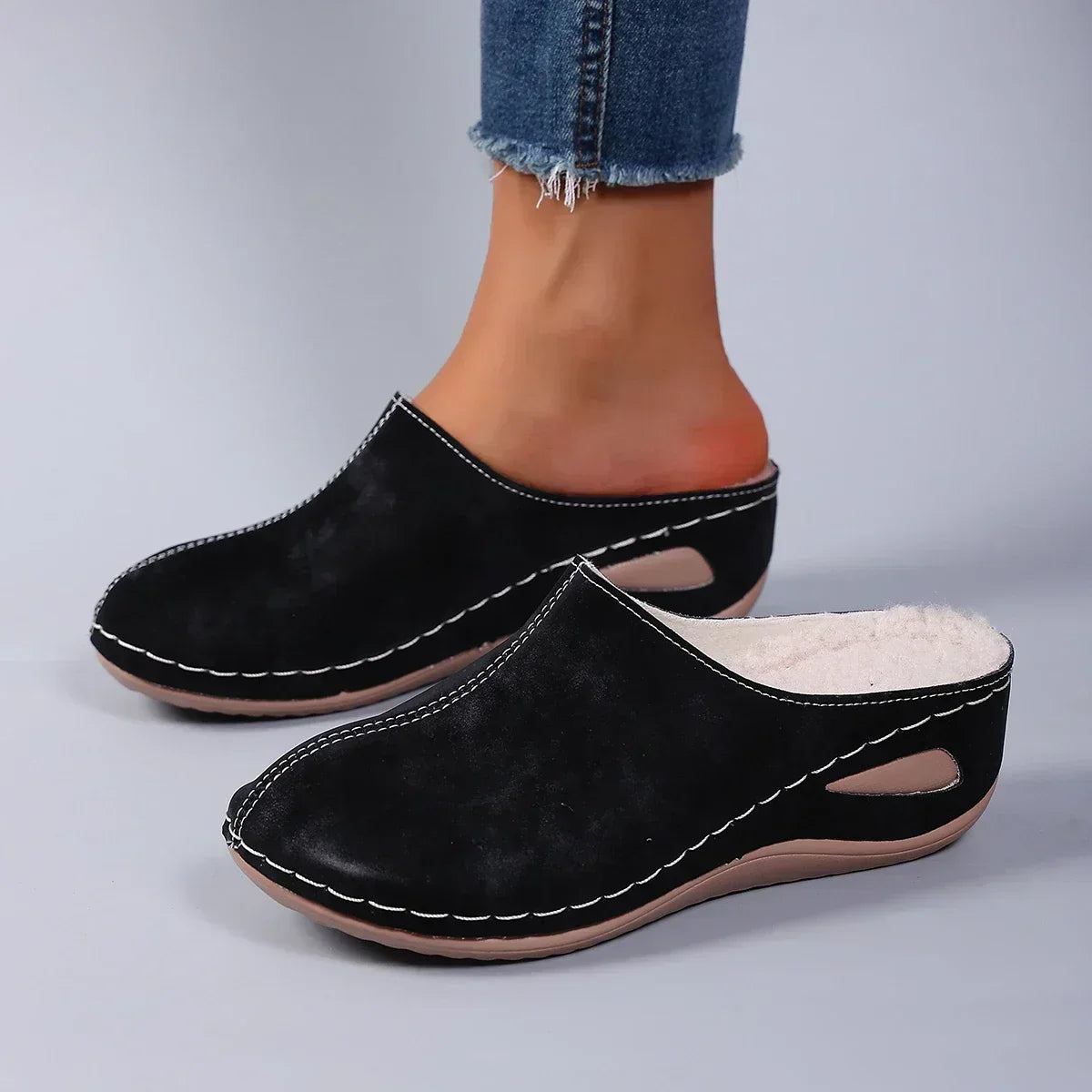 Orthopaedic Slippers | Womens Plush Lined, Slip On | Arch Support, Comfort